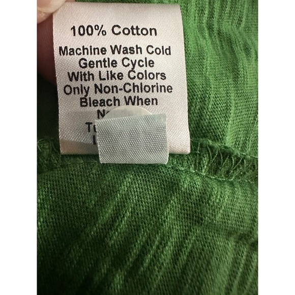 Wilt NWT Slub Asymmetric Tunic XL Cotton Green Long Sleeve USA Lagenlook Artsy - Picture 5 of 15